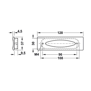 Tay nắm âm Hafele 151.74.002 (màu inox)